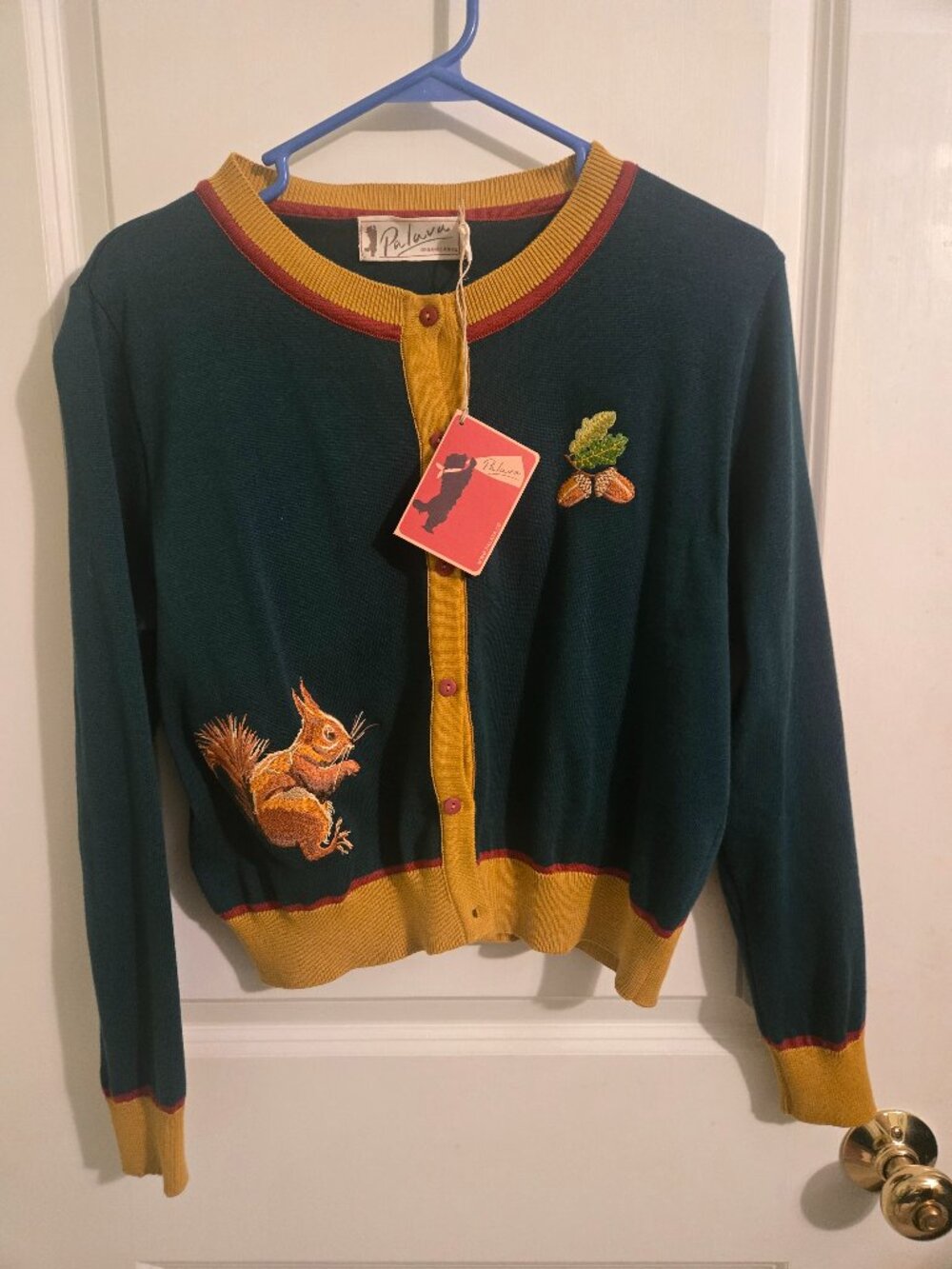 Palava Squirrel Cardigan Sz M NWT
